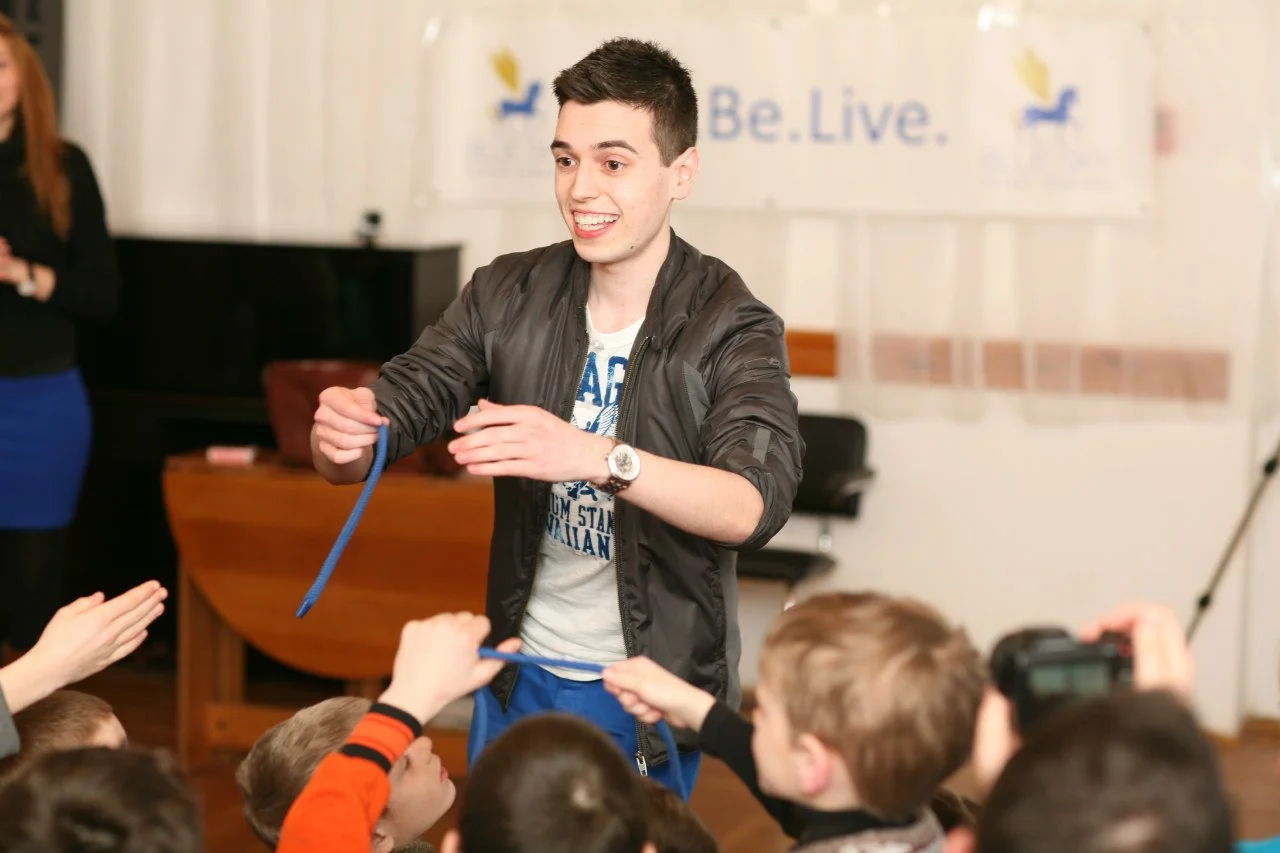 Performing at the Borovlianu SOS Children's Village.