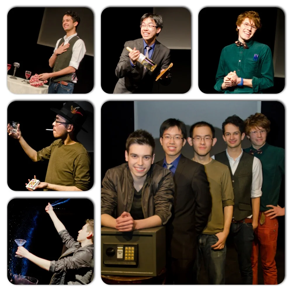 Cast, main pic (L-R): Edward Hilsum, Sunny Yu, Harapan Ong, Marcus Ghosh & Tom Sanderson.