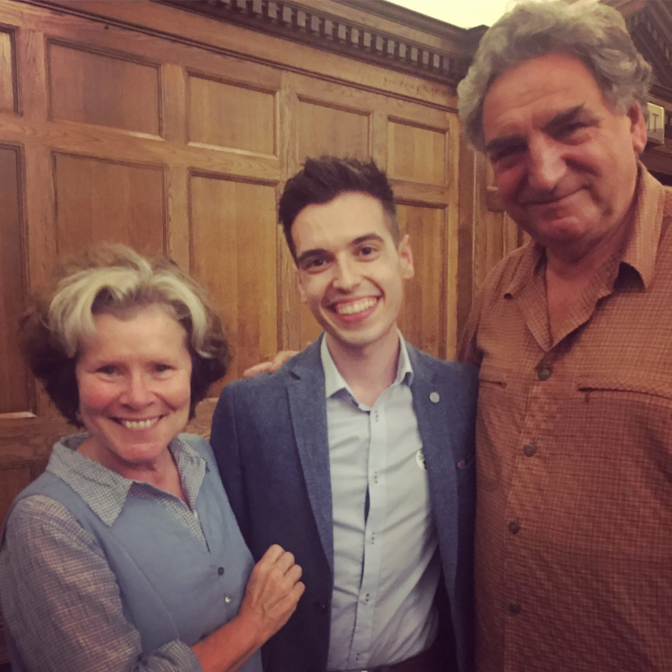 With Imelda Staunton & Jim Carter.