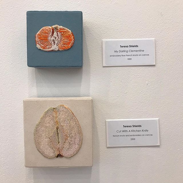 My work at Wayne Art Center for Craft 2019 #craft #embroidery #fiberart #inliquidartist