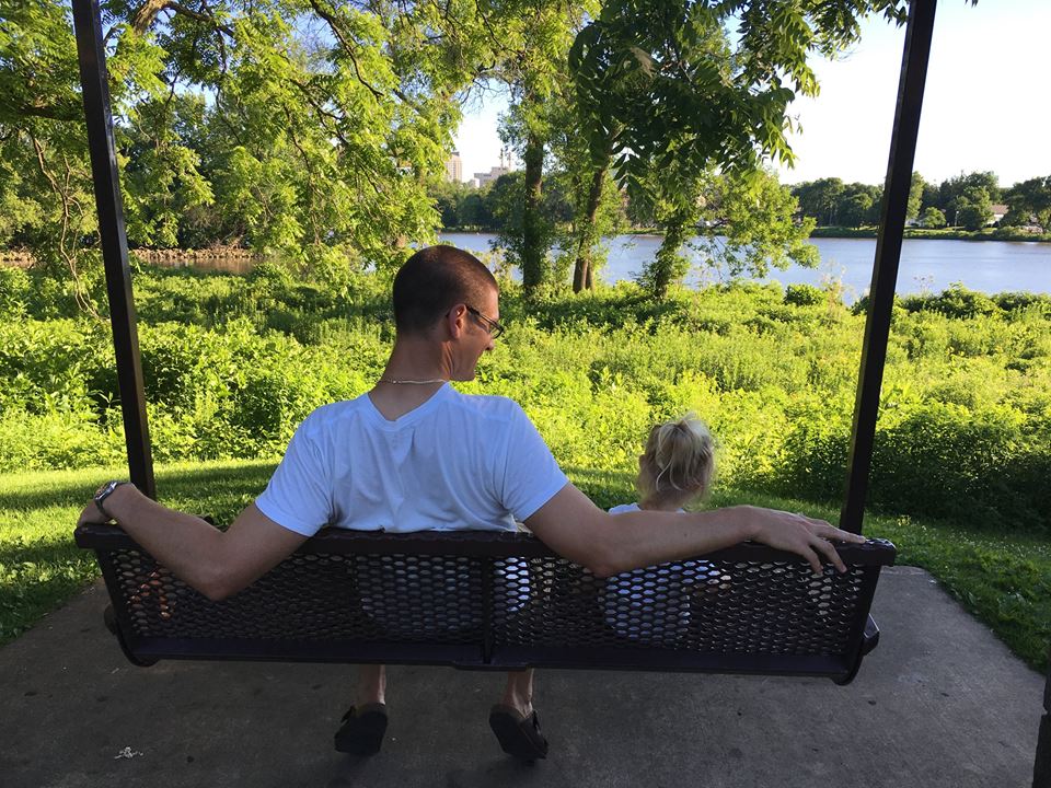 Paul with his daughter, Salome.