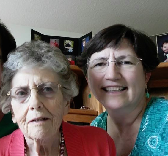 Pat with her mom, Fran.