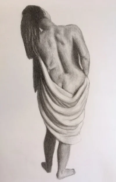 "Etter bad - Kulltegning"