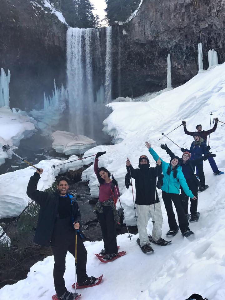 NIKE team snowshoe hike