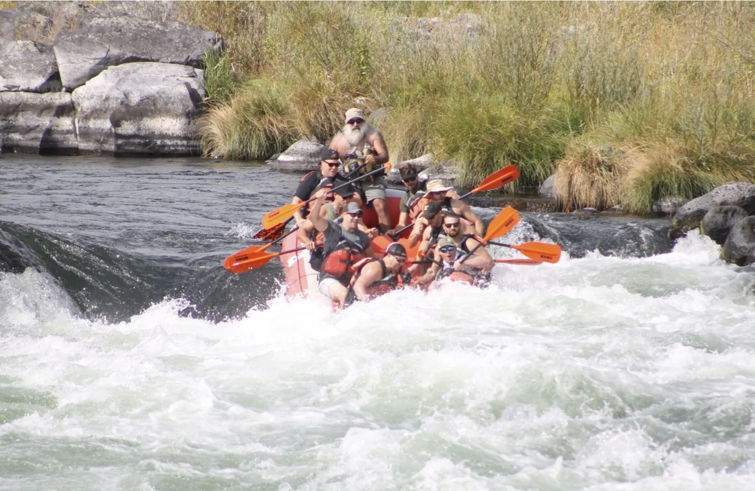Group Rafting on the Deschutes River