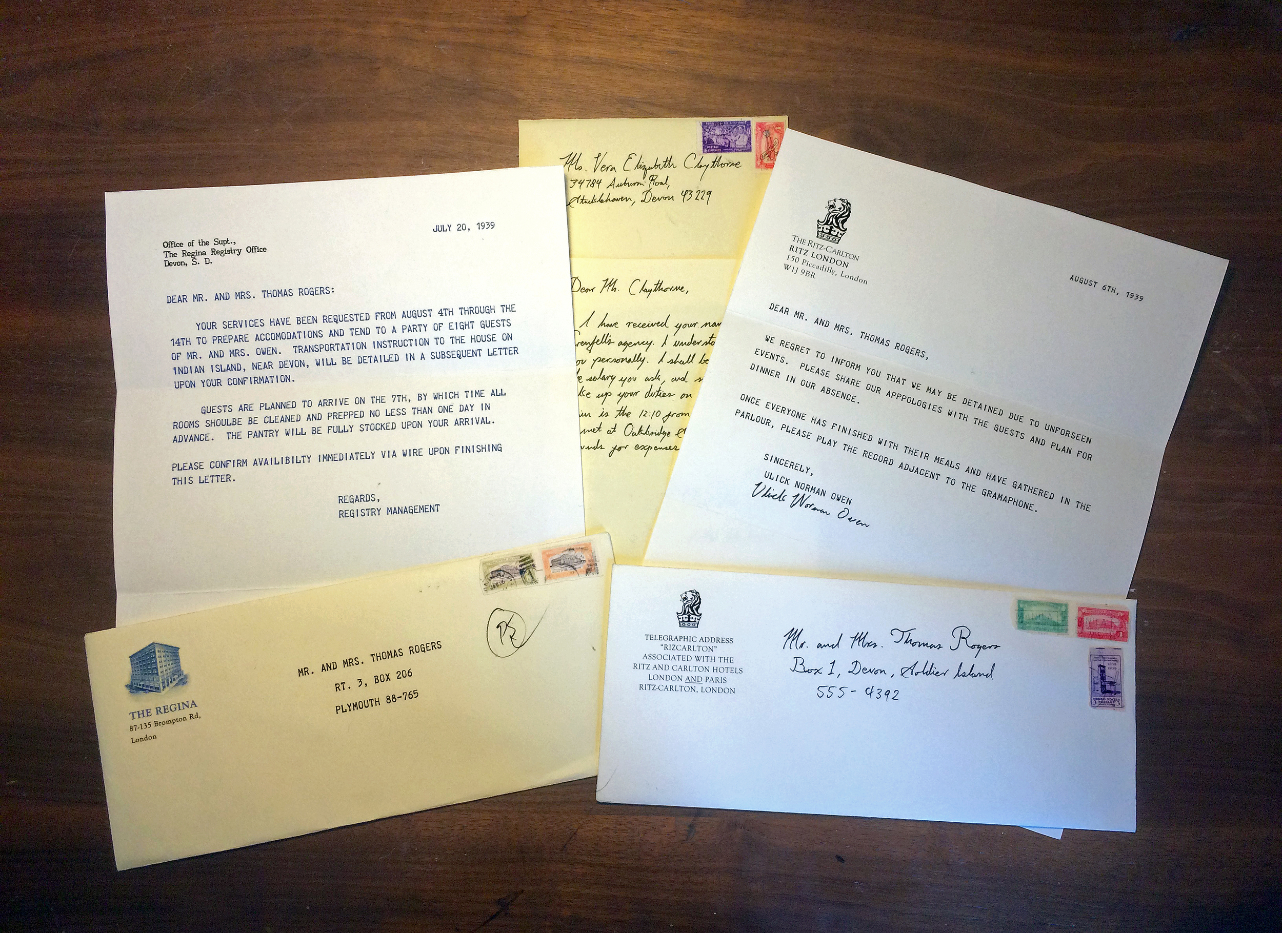 1930s Period Letters