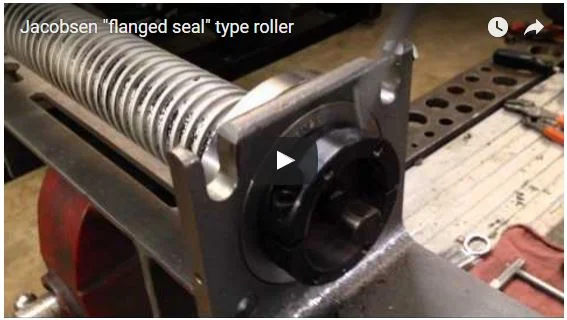 Jacobsen "flanged seal" type roller