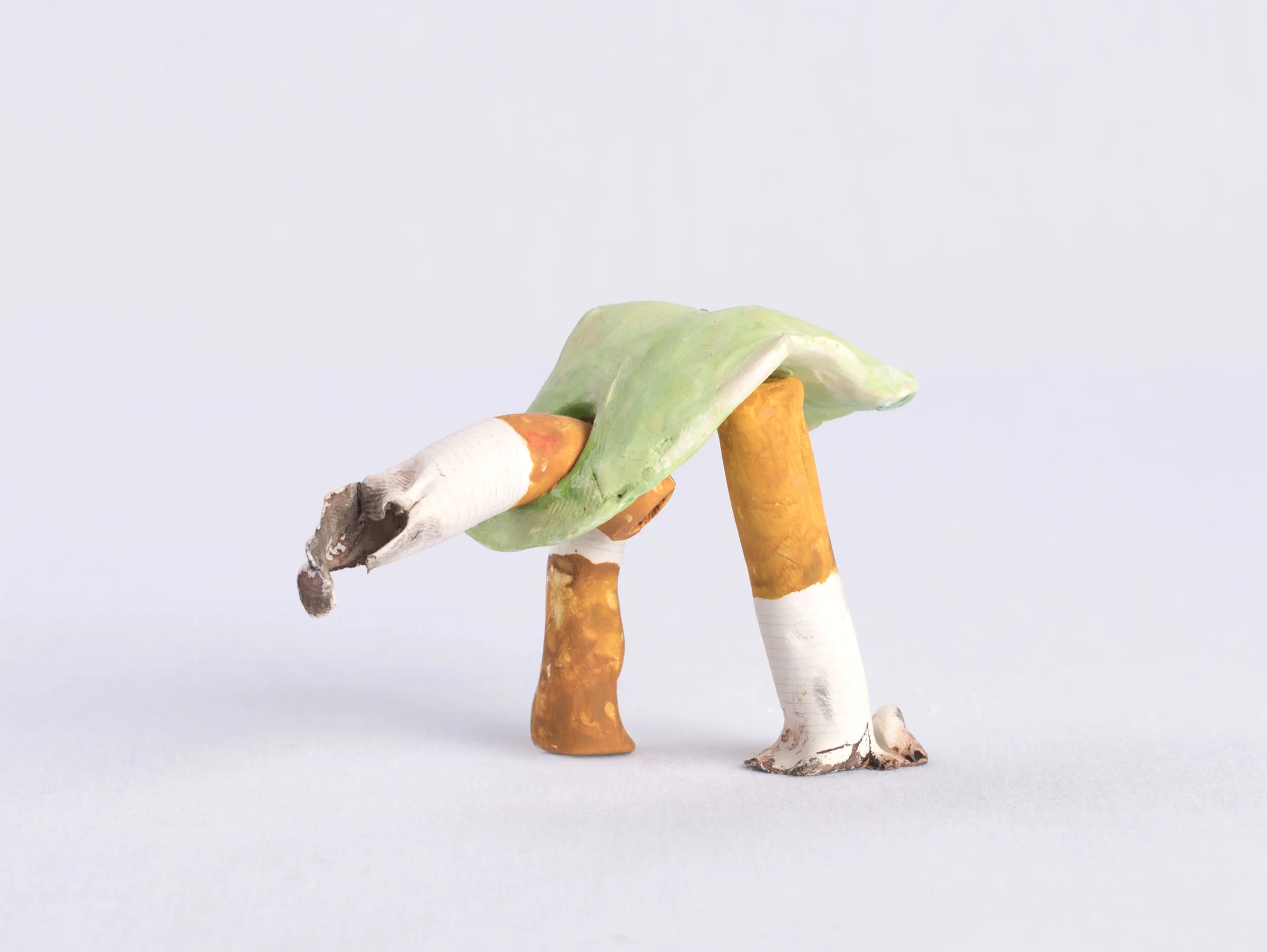 OSNA198990, or Ostrich | clay and gouache | 2INx3.5INx3.5IN
