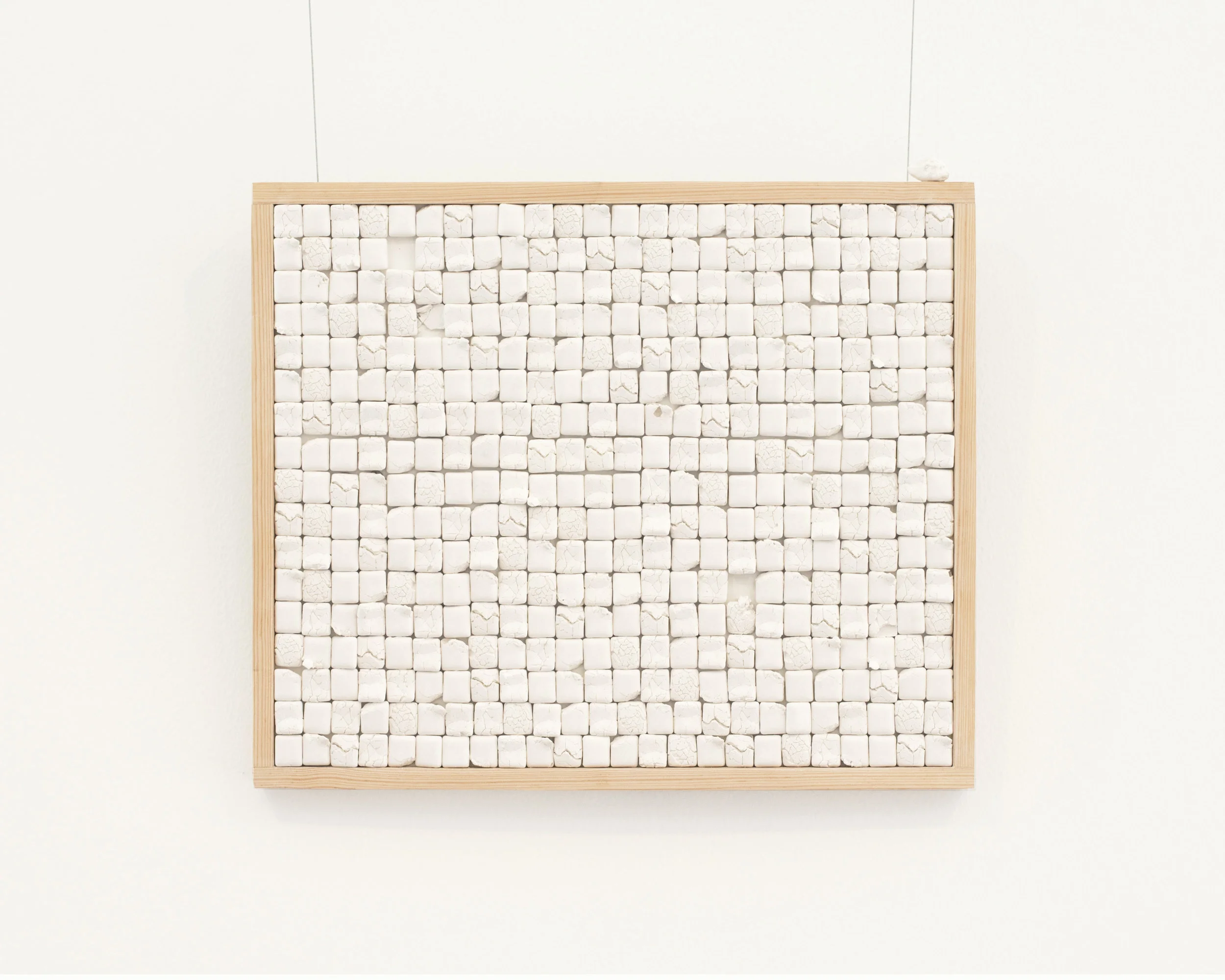 Osiris's Teeth | 408 plaster cast Chiclets, wood | 18INx22IN
