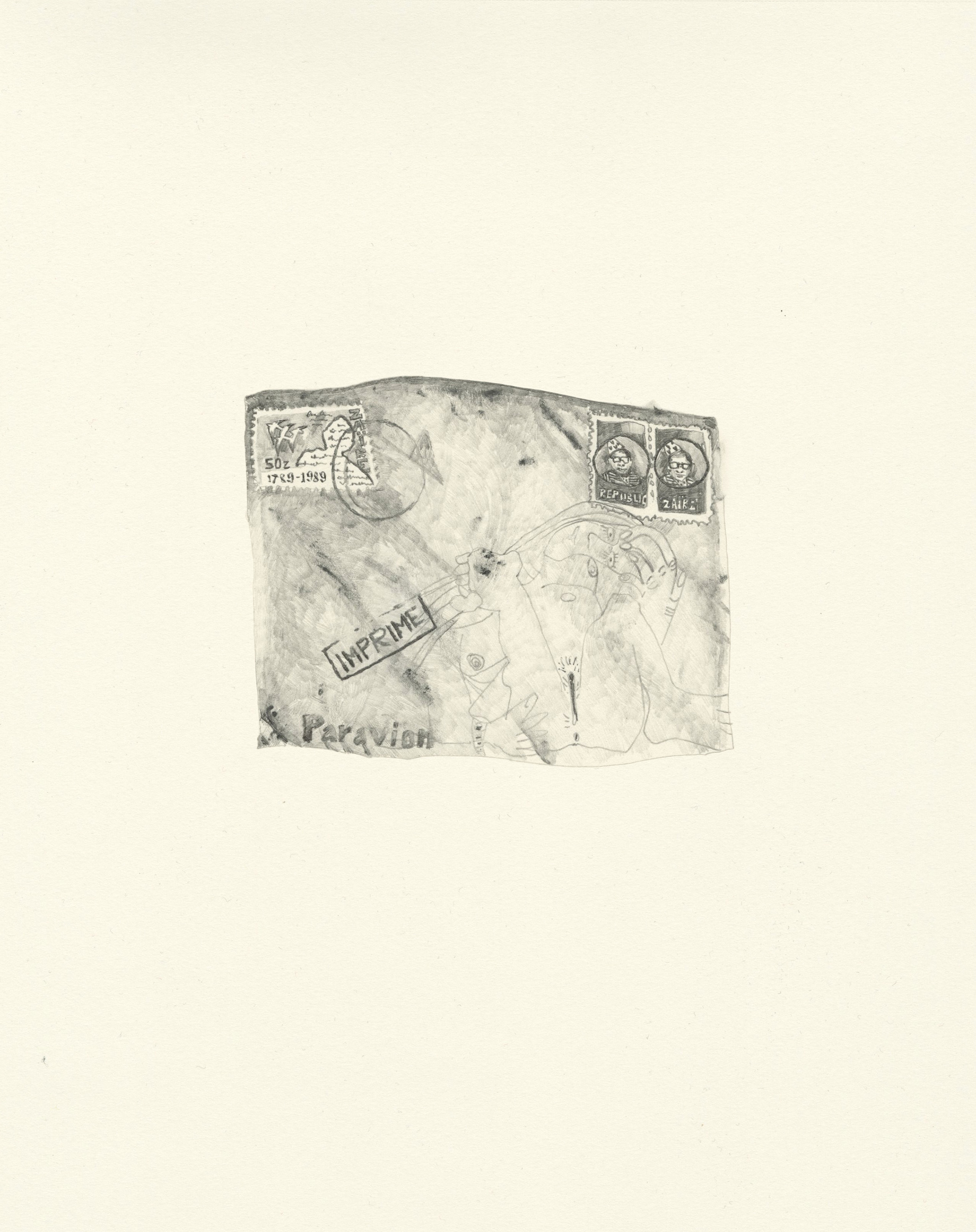 My Boyfriend is a Peacekeeper xii | graphite on paper | 9.5INx12IN Excerpt from My Boyfriend is a Peacekeeper Book: And as I bounced back and forth, back and forth, like a demented background dancer I was the maiming bodies - I took off this man's right arm and that woman's left eye, reassigning them to new fleshy geographies until I had created entirely new citizens without hierarchy. 