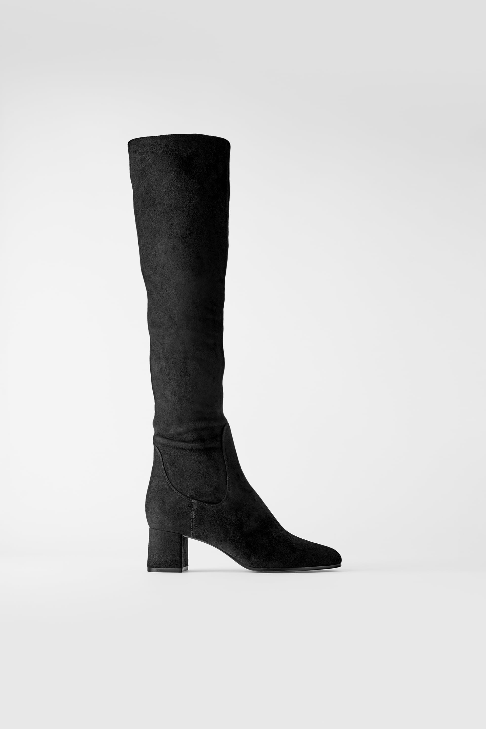 zara fabric over the knee boots