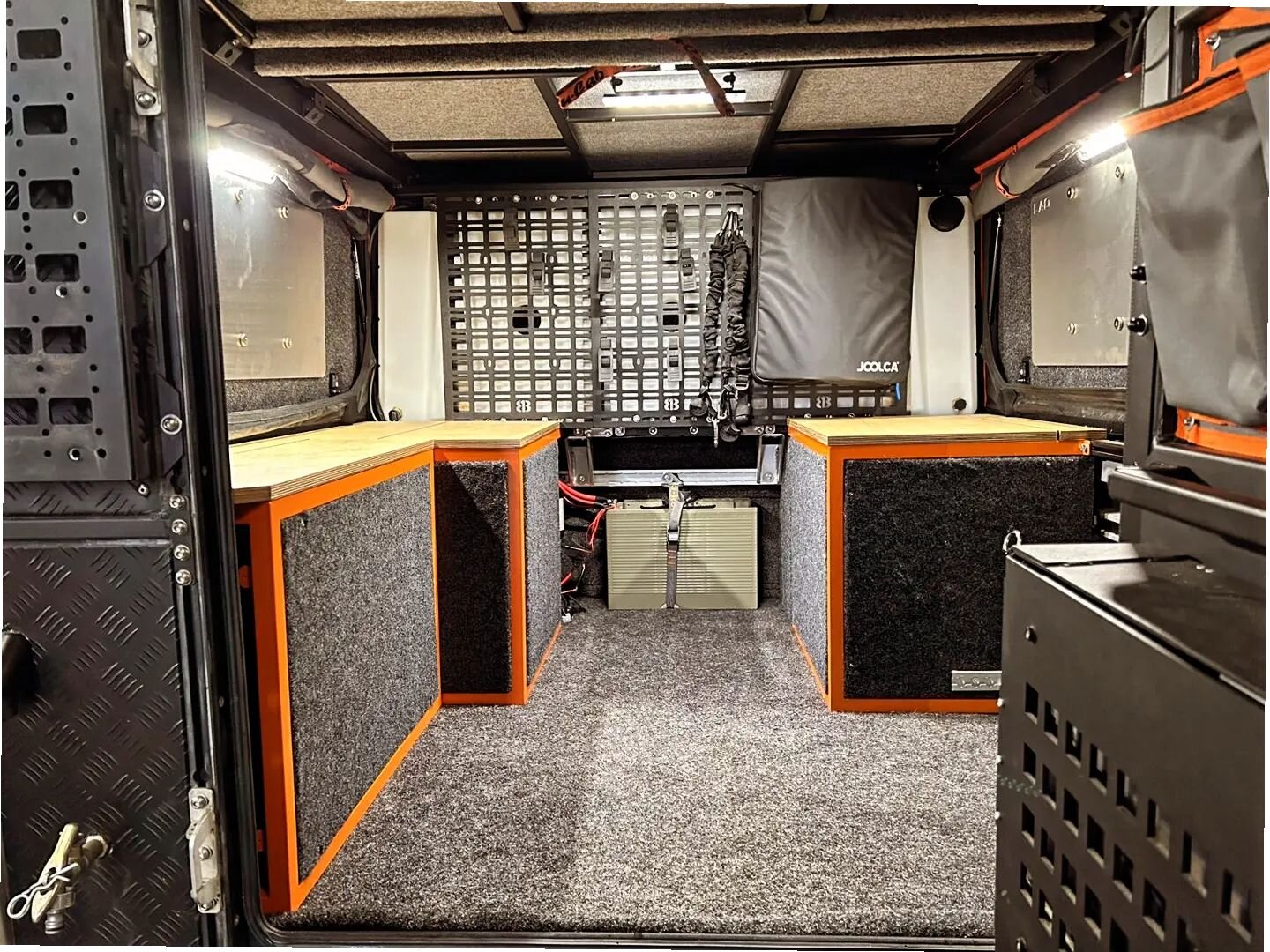 The interior of @iam_thecake 's awesome build only gets better on closer inspection! 
The interior of both the camper and the cab were a labour of love. The camper features a full 12v system, making use a range of Victron products, and were all monit