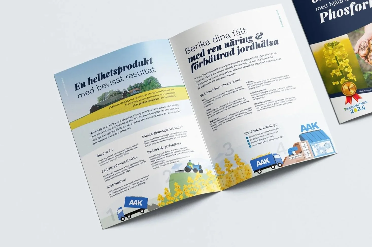 AAK Karlshamn Phosforkalk broschyr design make more