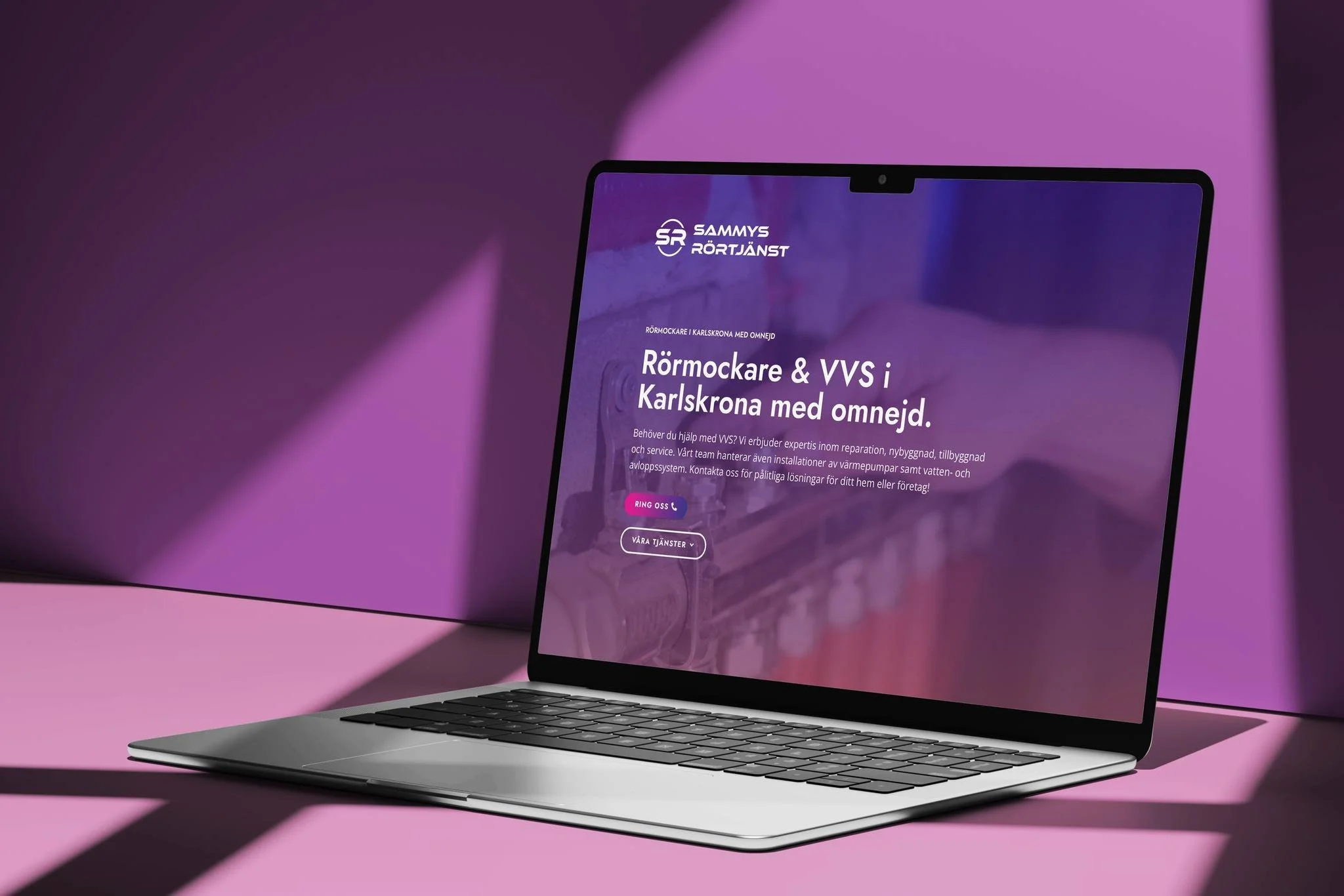 Sammys rörtjänst hemsida design make more