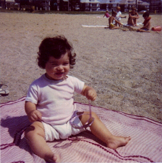 Look, ONE head. At the exclusive M Street Beach, South Boston, MA, 1969