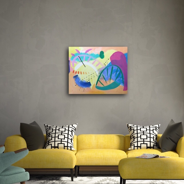 The Carnival Came To Town, 24” x 30”, Acrylic on Canvas **Get all the happy details**