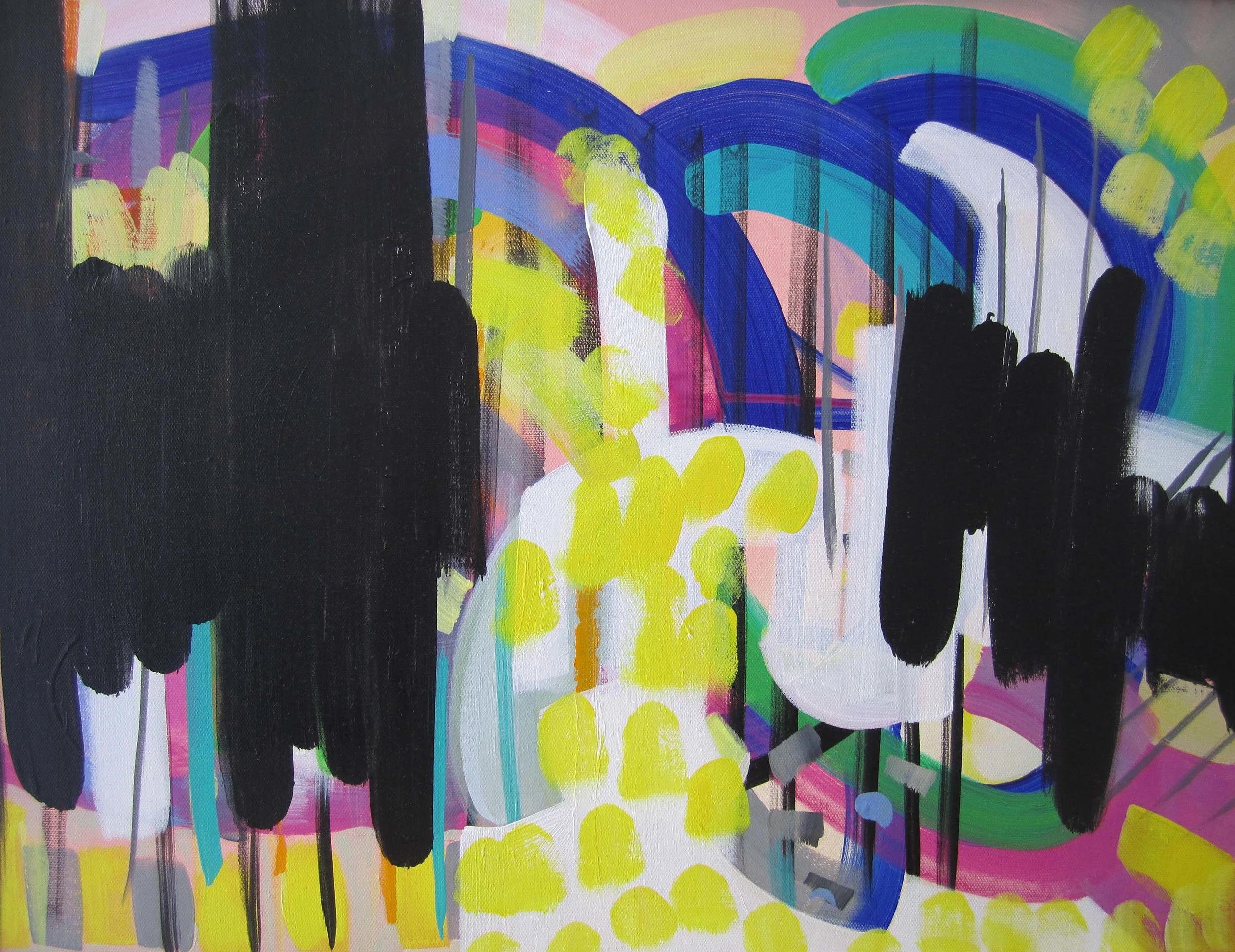 Beyond the Gates, 24" x 18", Acrylic on Canvas (sold)