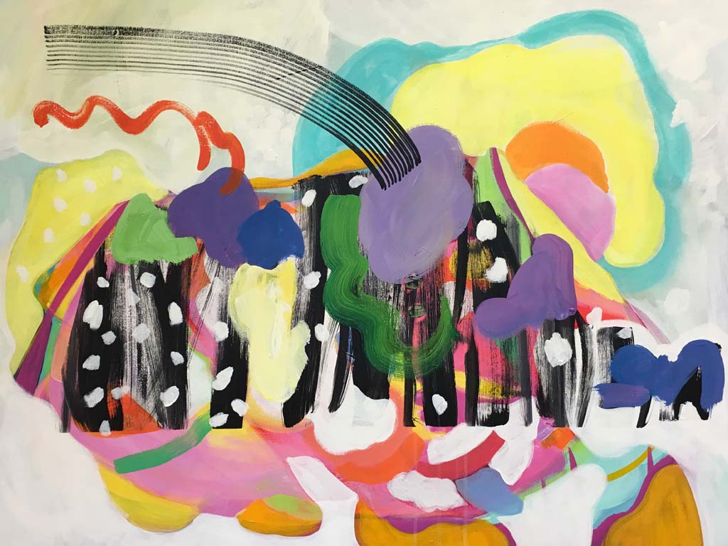 Parades & Popsicles, 30" x 40", Acrylic on Canvas