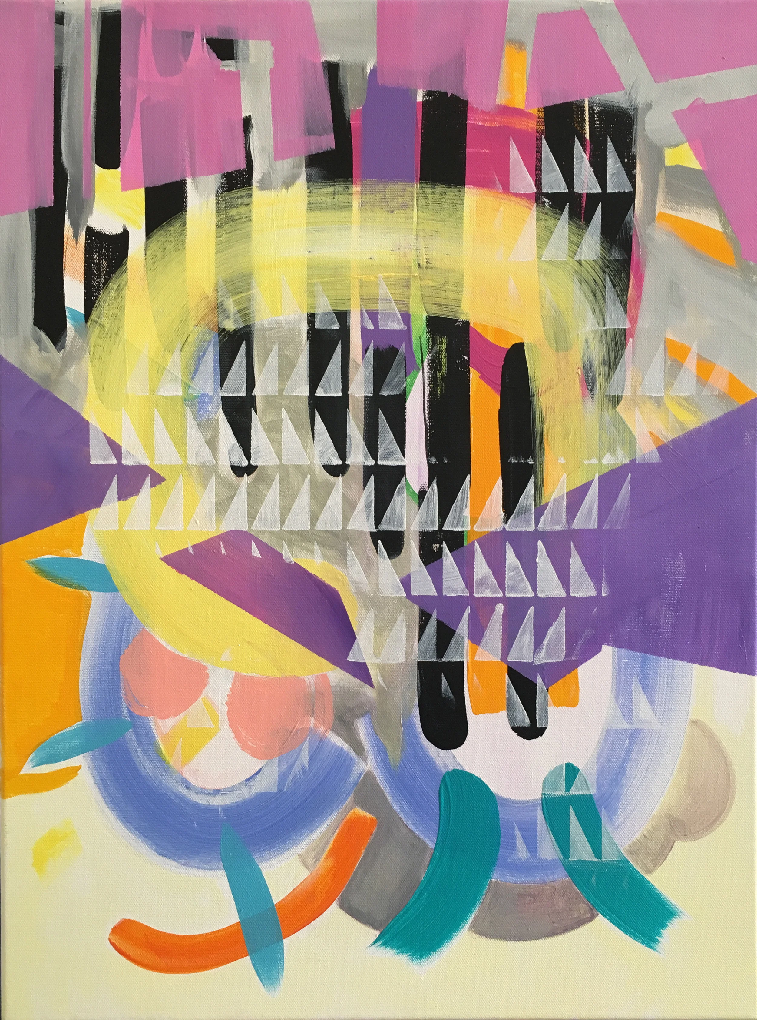 Halo & Crown, 18" x 24", Acrylic on Canvas (sold)