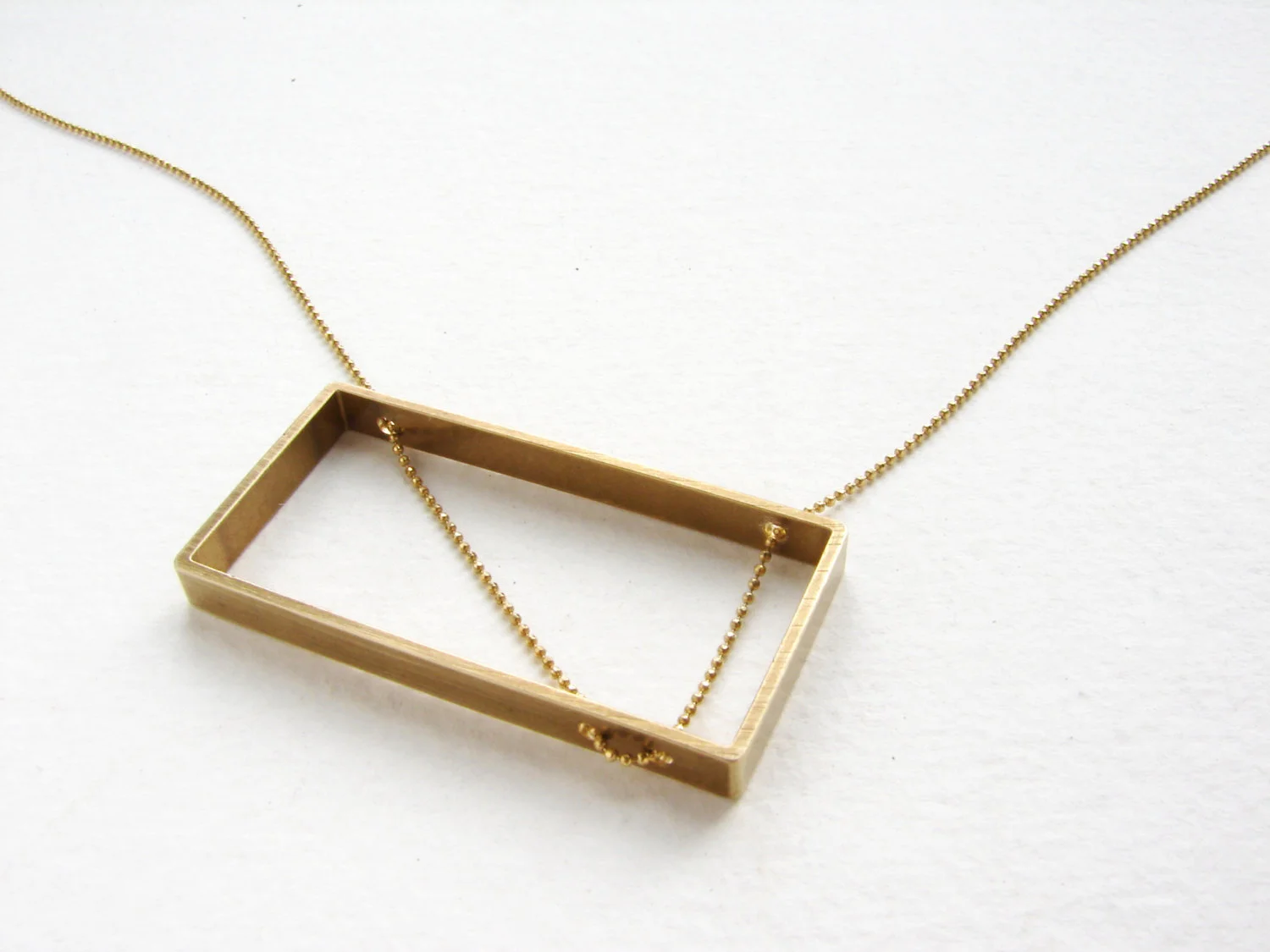 Rectangle statement necklace, geometric rectangular pendant necklace