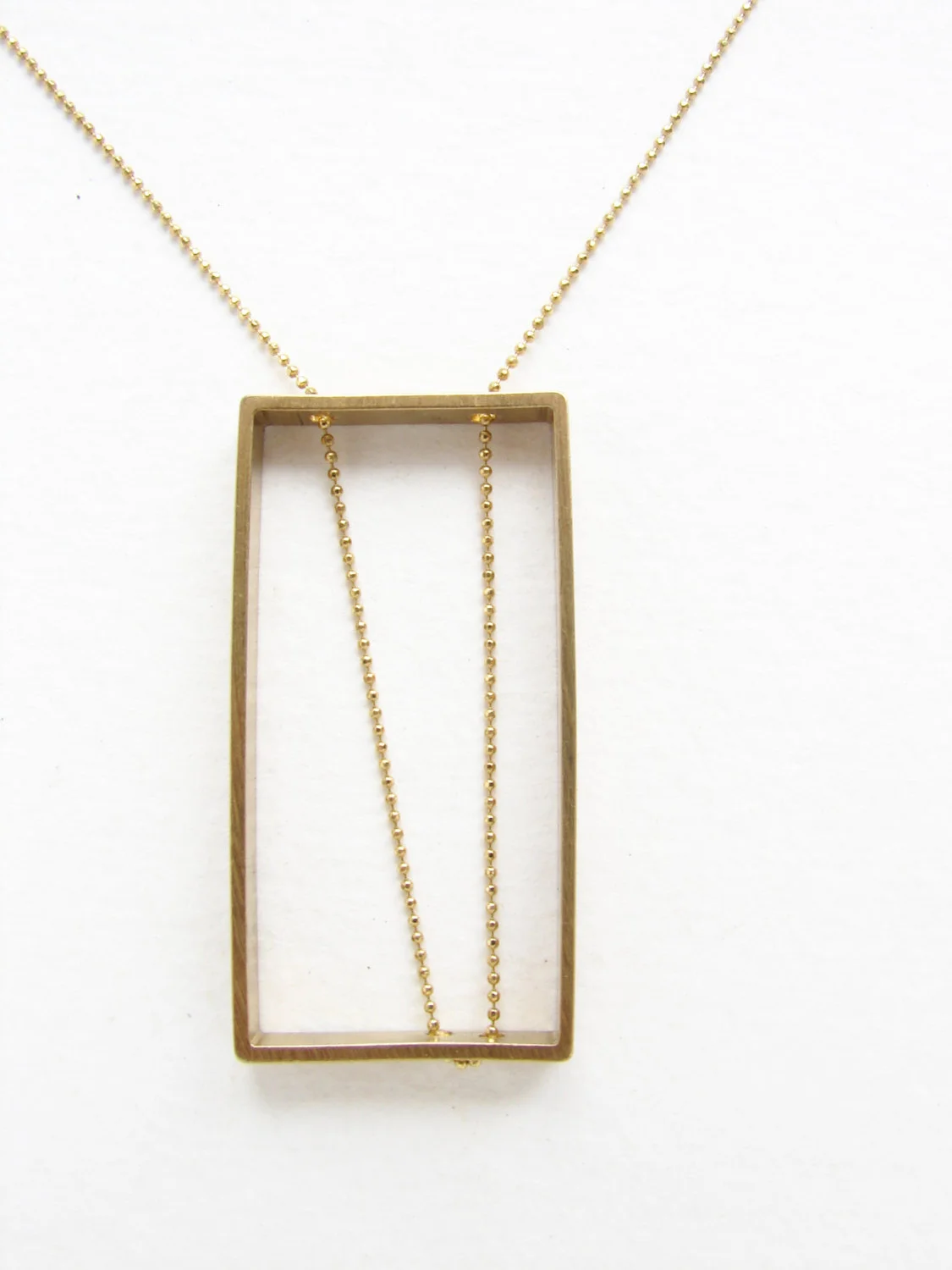 Vertical Rectangle pendant statement necklace