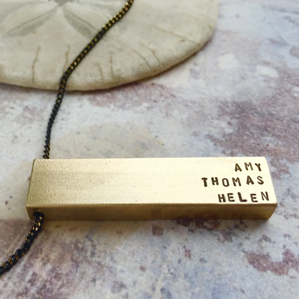 Personalized Name necklace, Custom name necklace, Personalized bar necklace