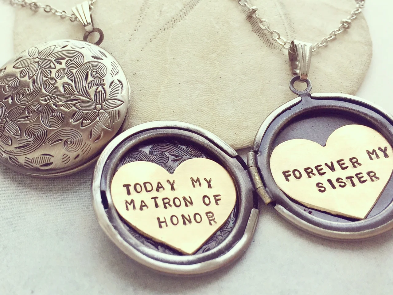 Today My Matron of Honor Forever My Sister/Best Friend locket necklace