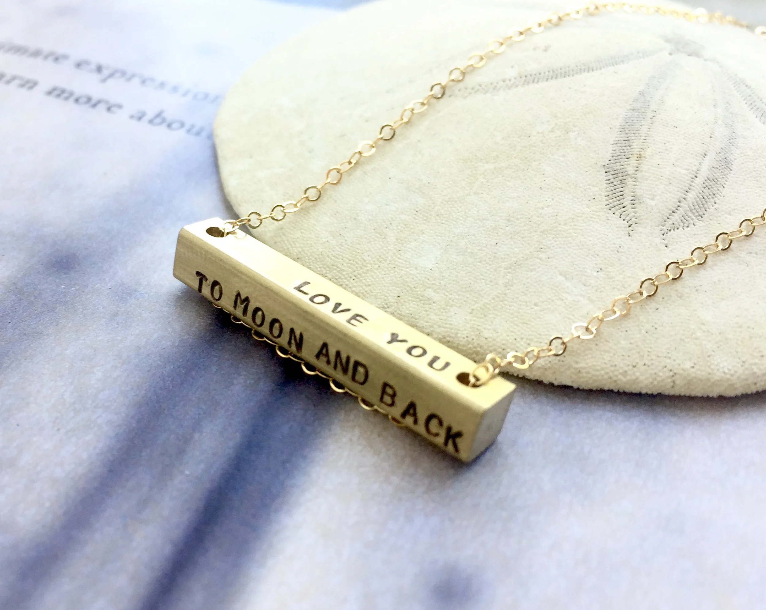 Anniversary Date Bar Necklace, Couple's initial bar necklace