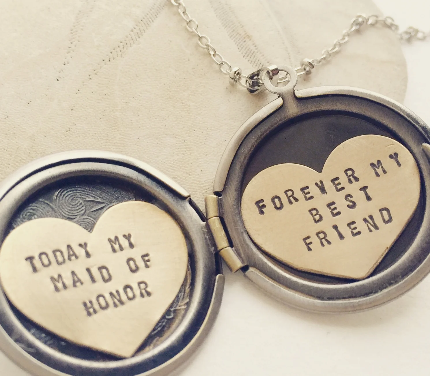 Today My Maid of Honor Forever My Best Friend locket necklace