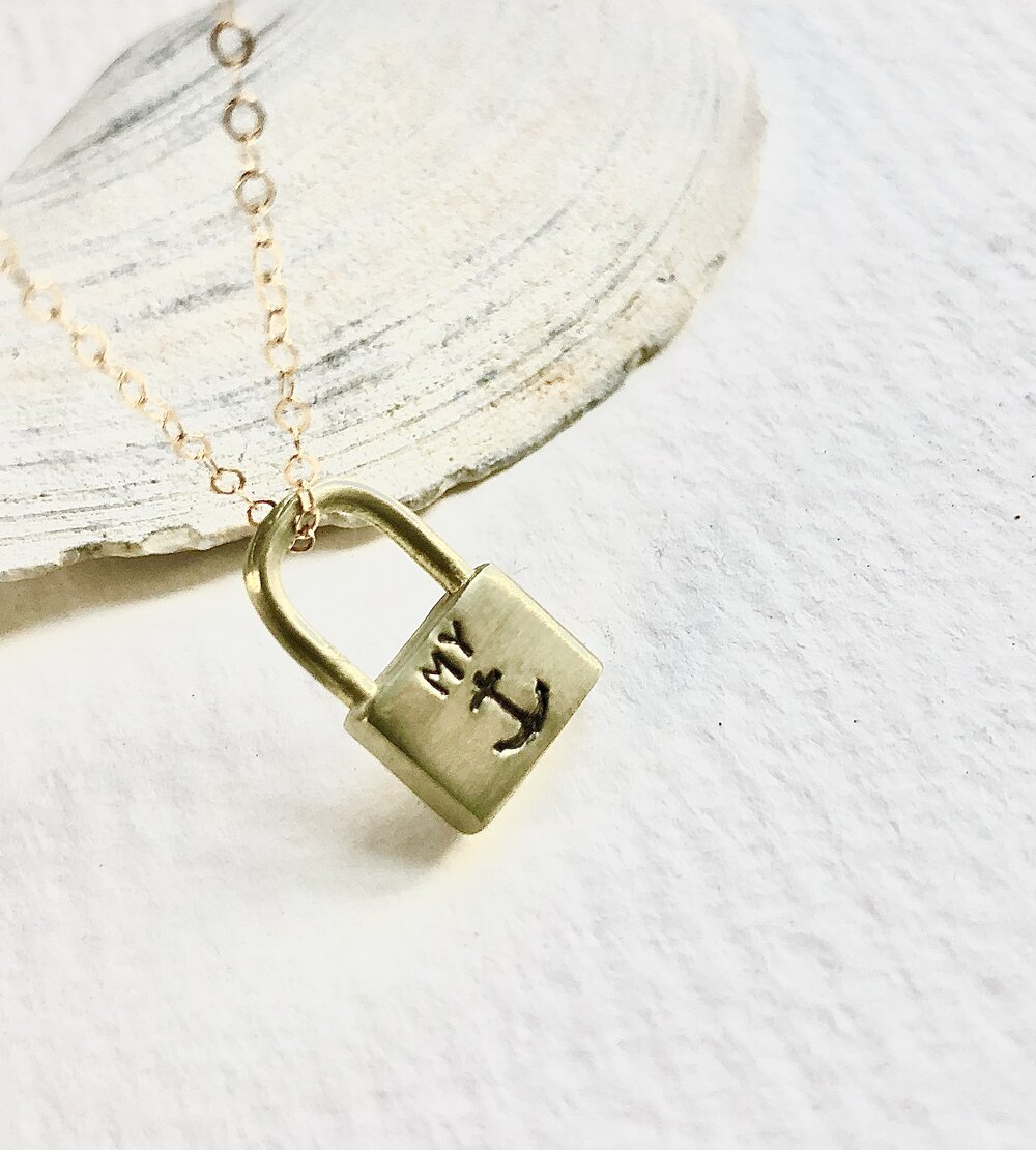 Personalised Love Padlock Charm Necklace