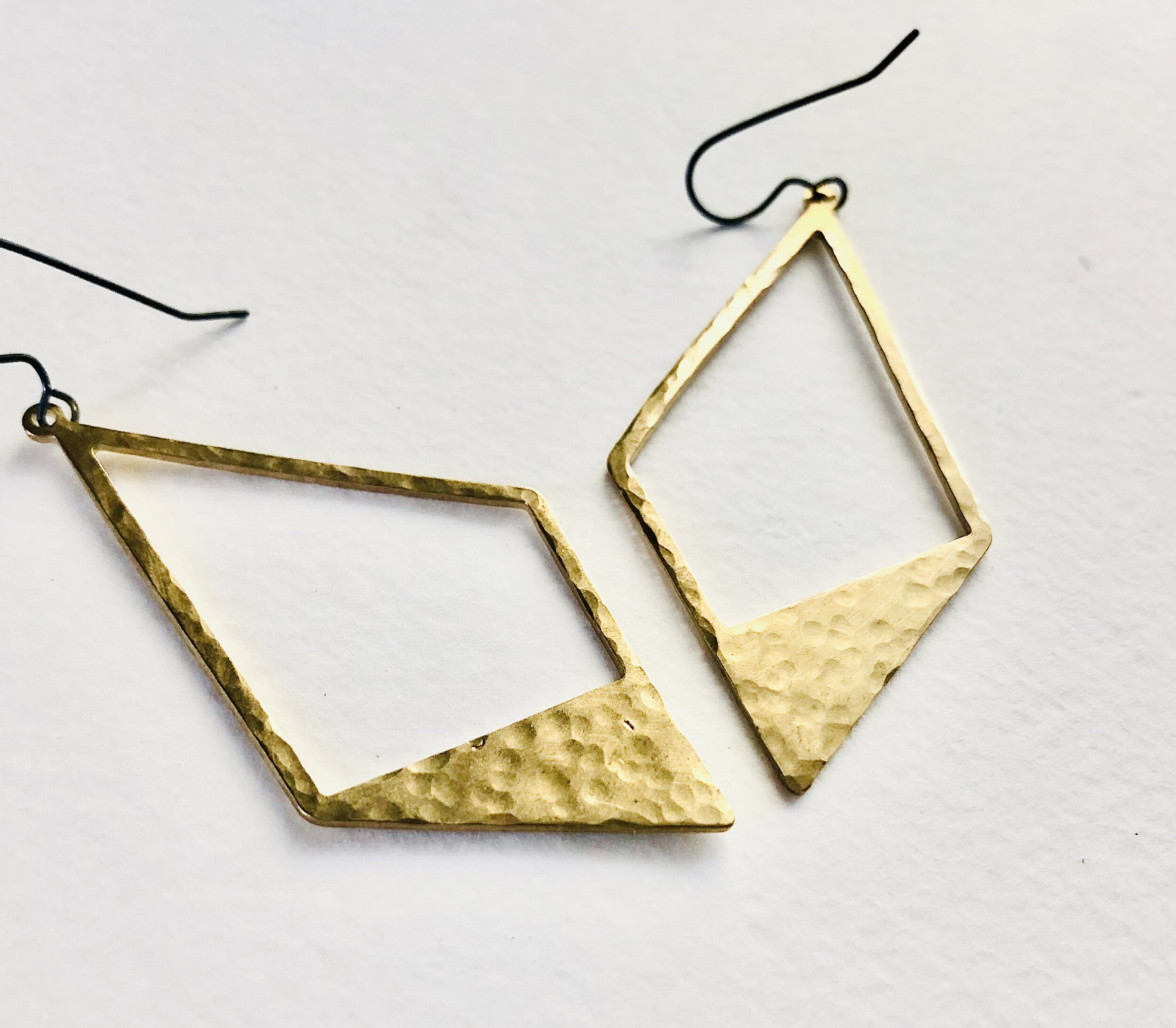Oversized Geometric Cutout Hoop Earrings