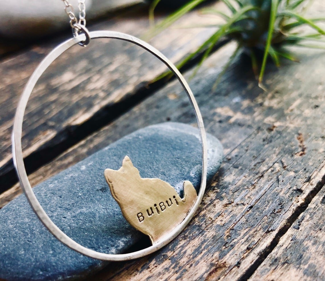 Personalized Cat name necklace