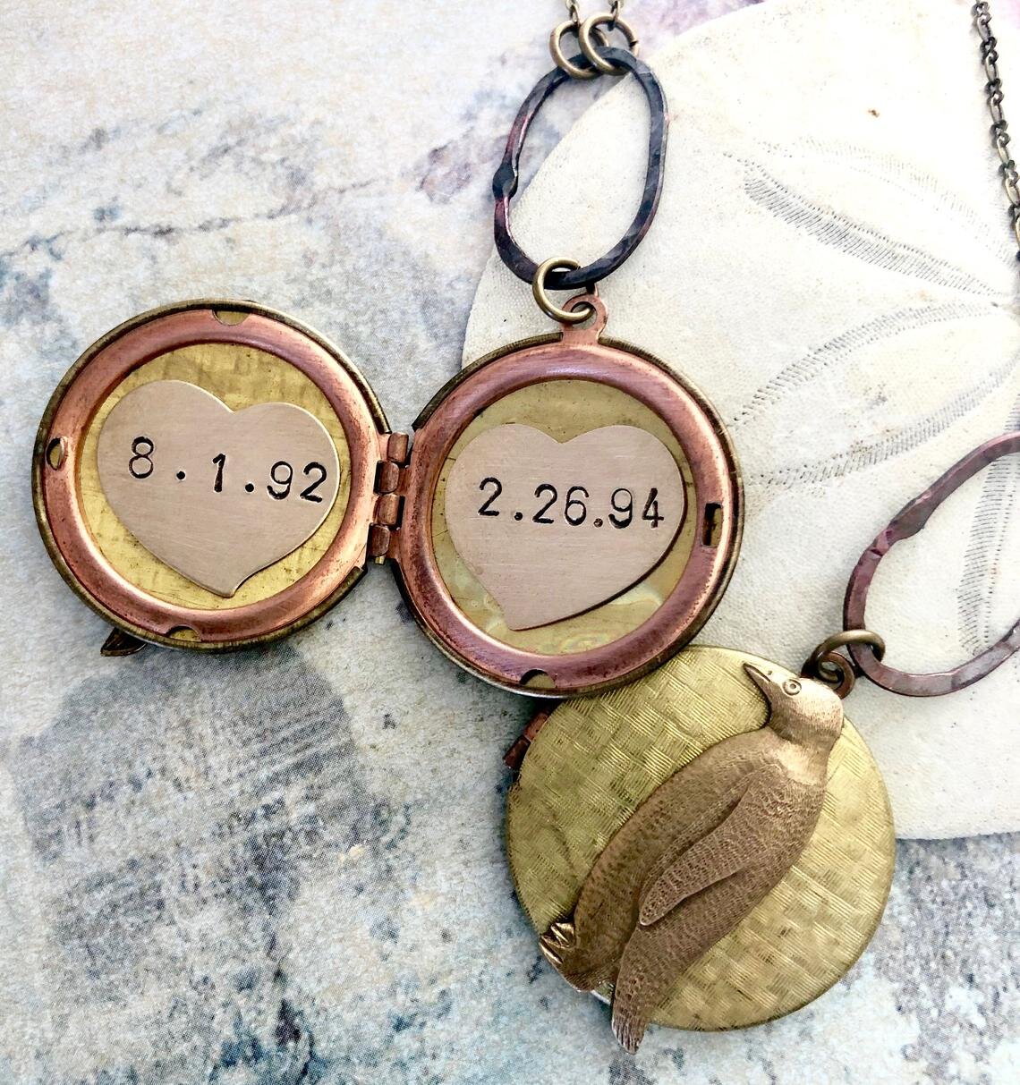 Personalized Penguin Locket