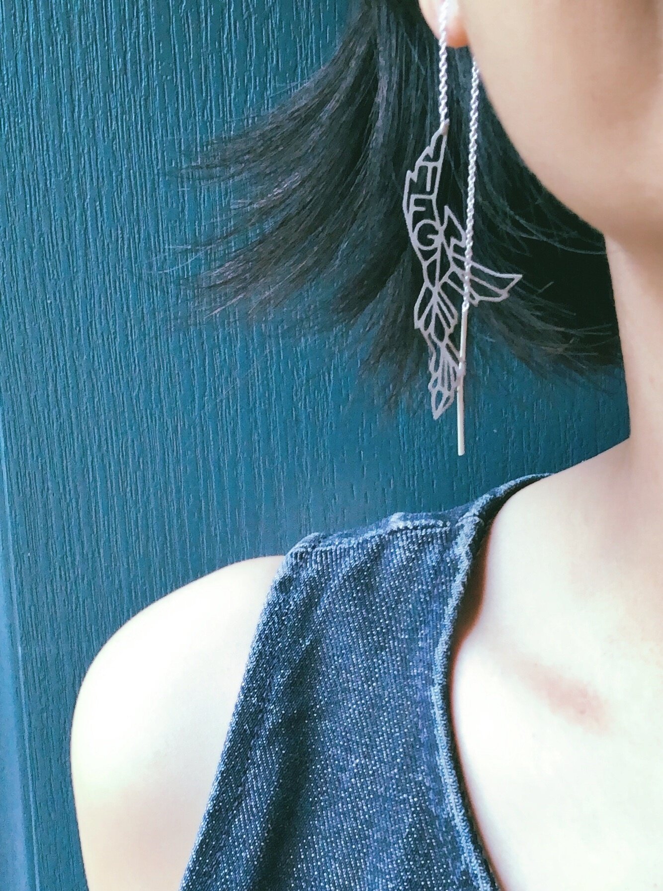 Phoenix earrings Threader style 