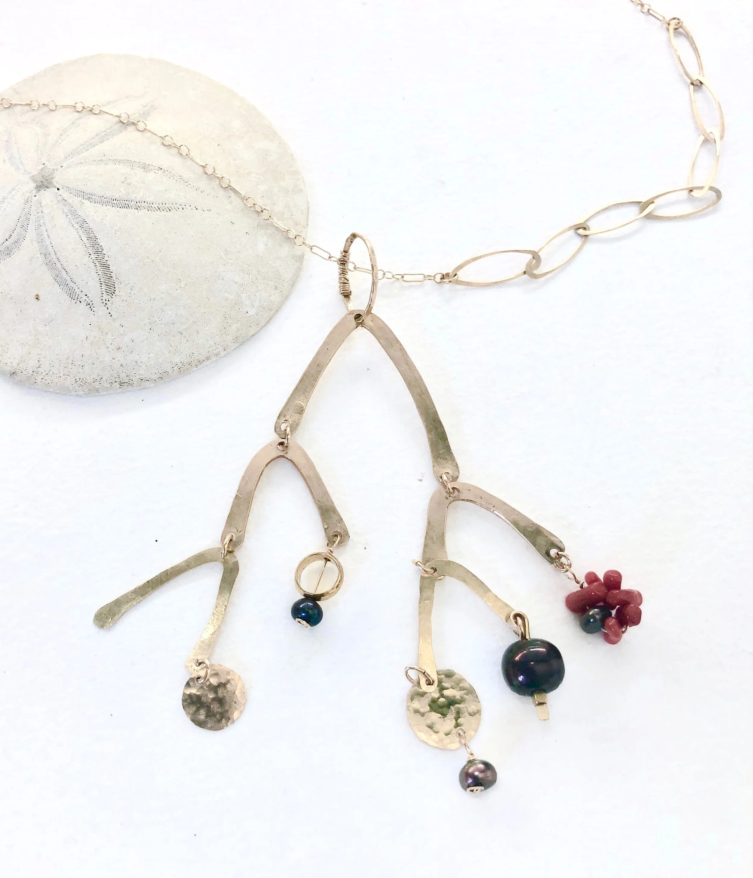 Decision Tree Necklace, Mobile Sculpture Statement Necklace, Tree branch necklace
