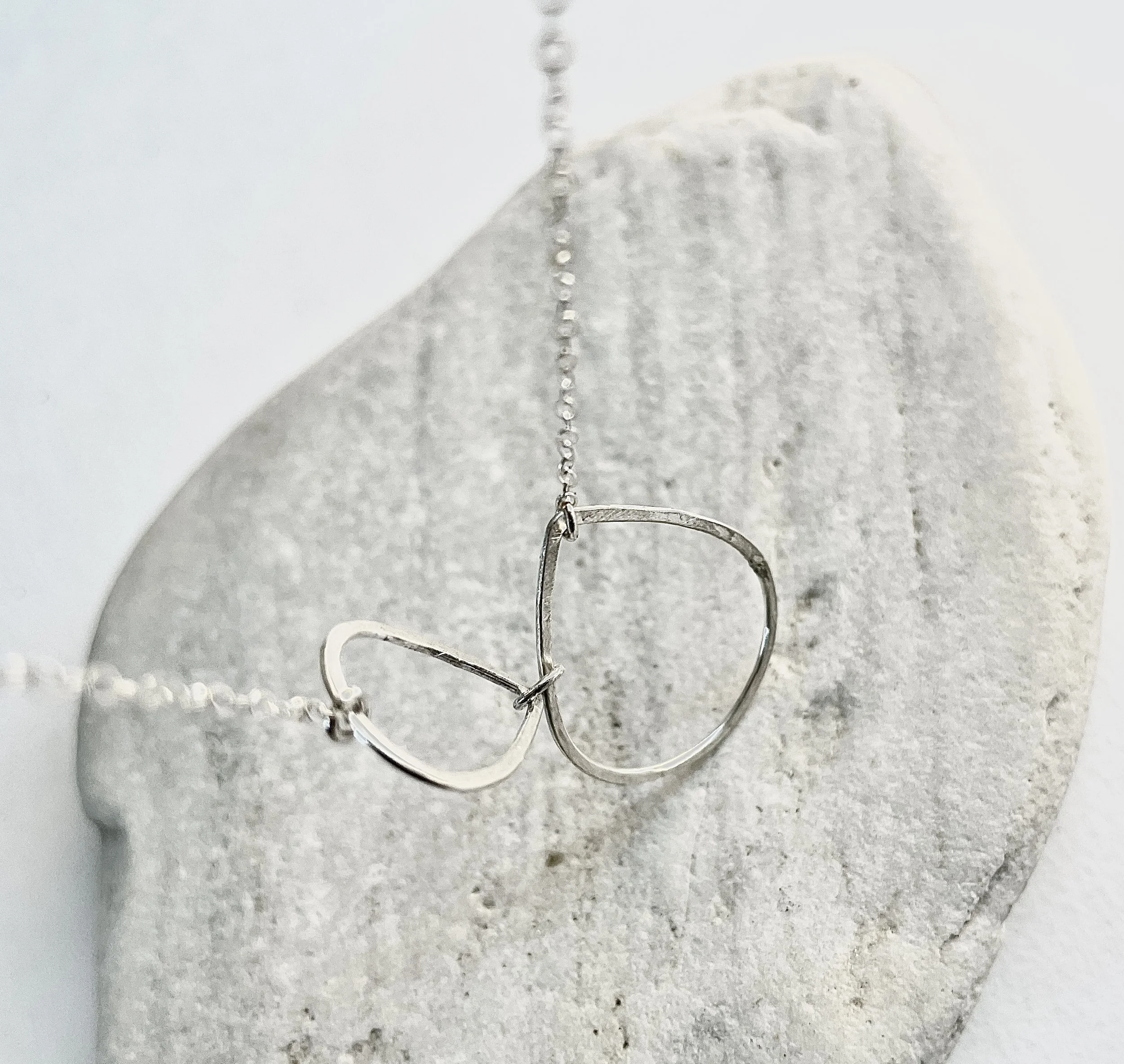 Dew Drop Duo Necklace,  infinity teardrops