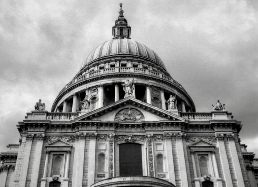 Crown of St. Pauls Cathedral, London, England (Spring 2013) // Kodak T-Max 100, Olympus Om2n, Epson V330 // Built to last. Built so well, its most recent refurbishment cost approximate £40 million. 