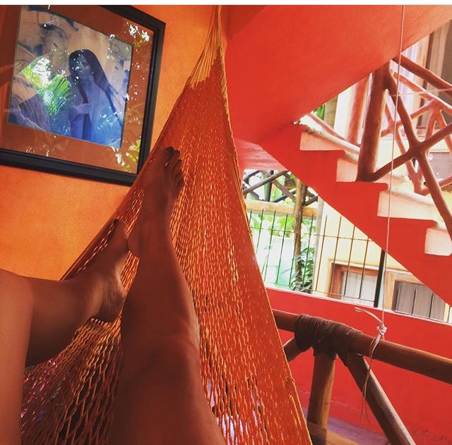 Hammocks are a big sell at Aurinko Bungalows