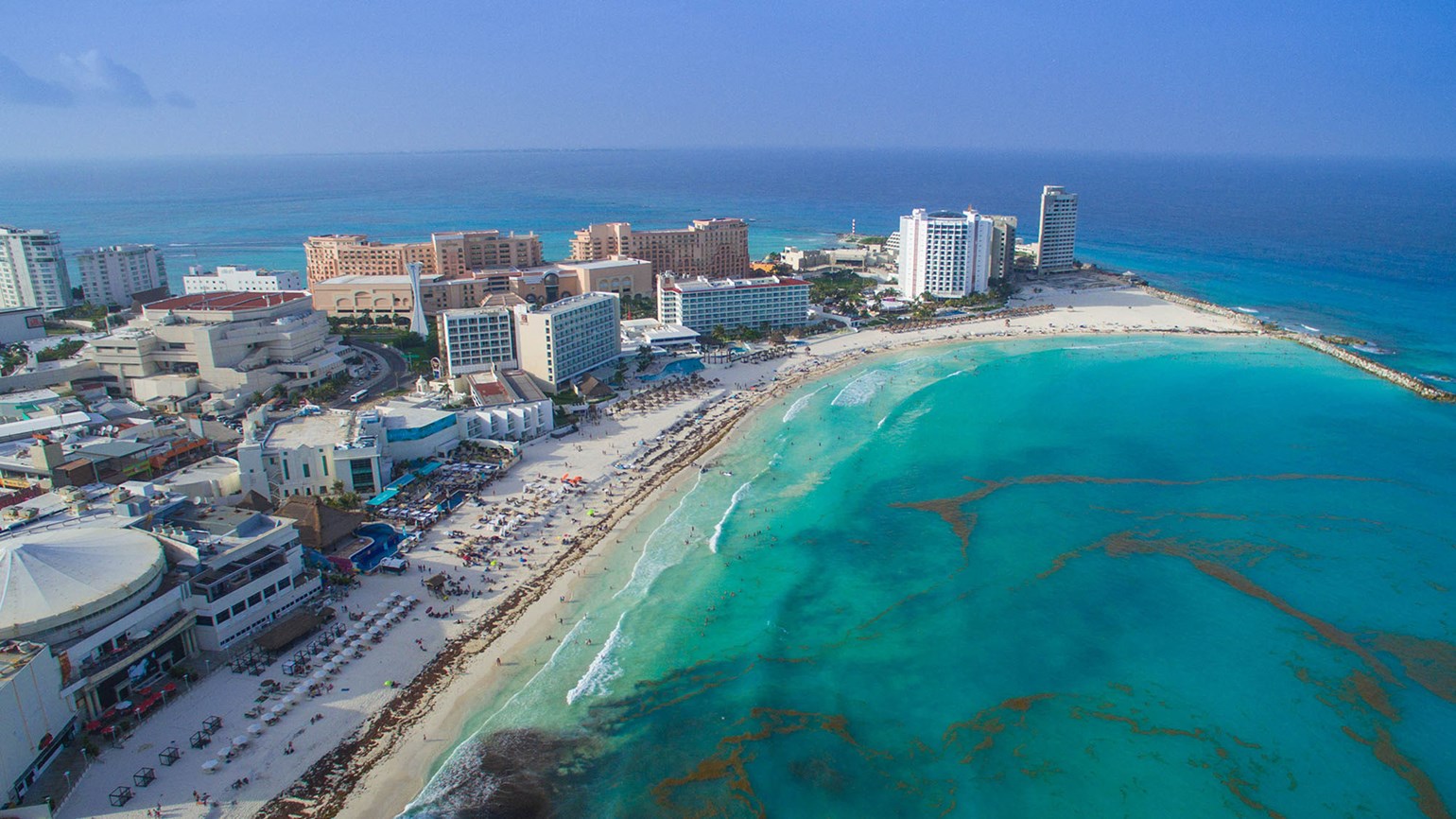 An aerial view of Cancun. Photo Credit: Flickr/dronepicr