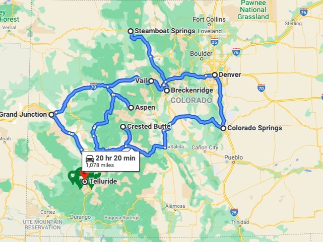 map of tourist attractions in colorado