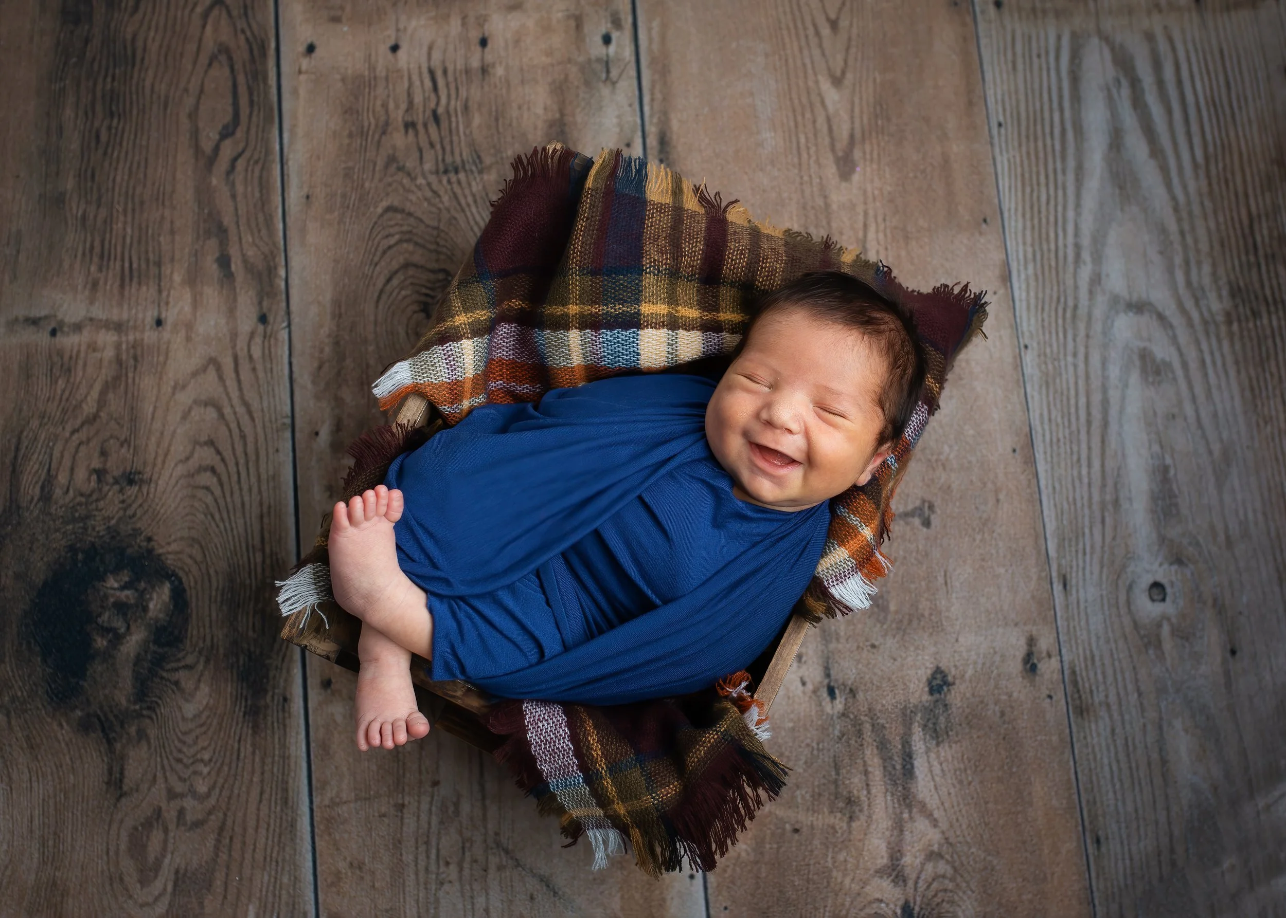 smiling fall newborn wake forest session.jpg