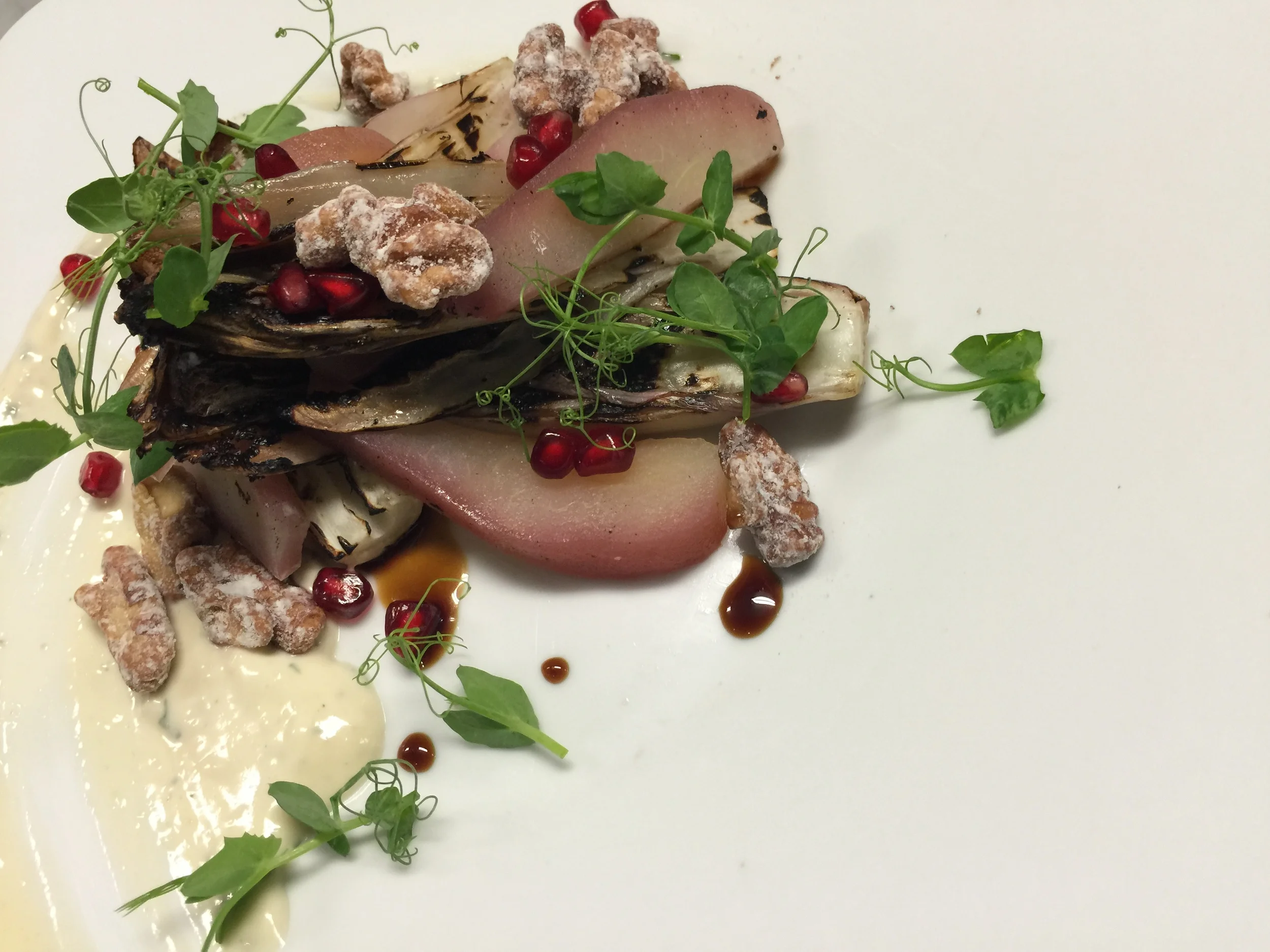 Winter Endive, Poached Pear, Gorgonzola