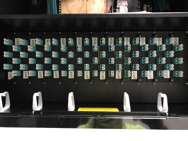 37,000 feet of 50/125 armored fiber, 22 IDFs, 264 OM3 LC fiber ends, all to 1 MDF