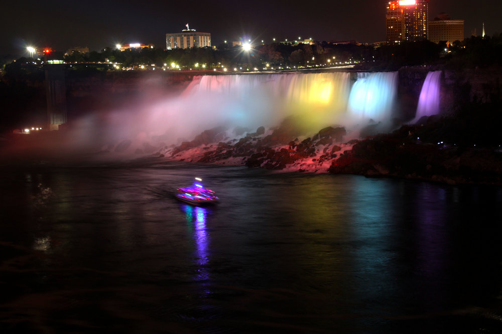 American Falls at night