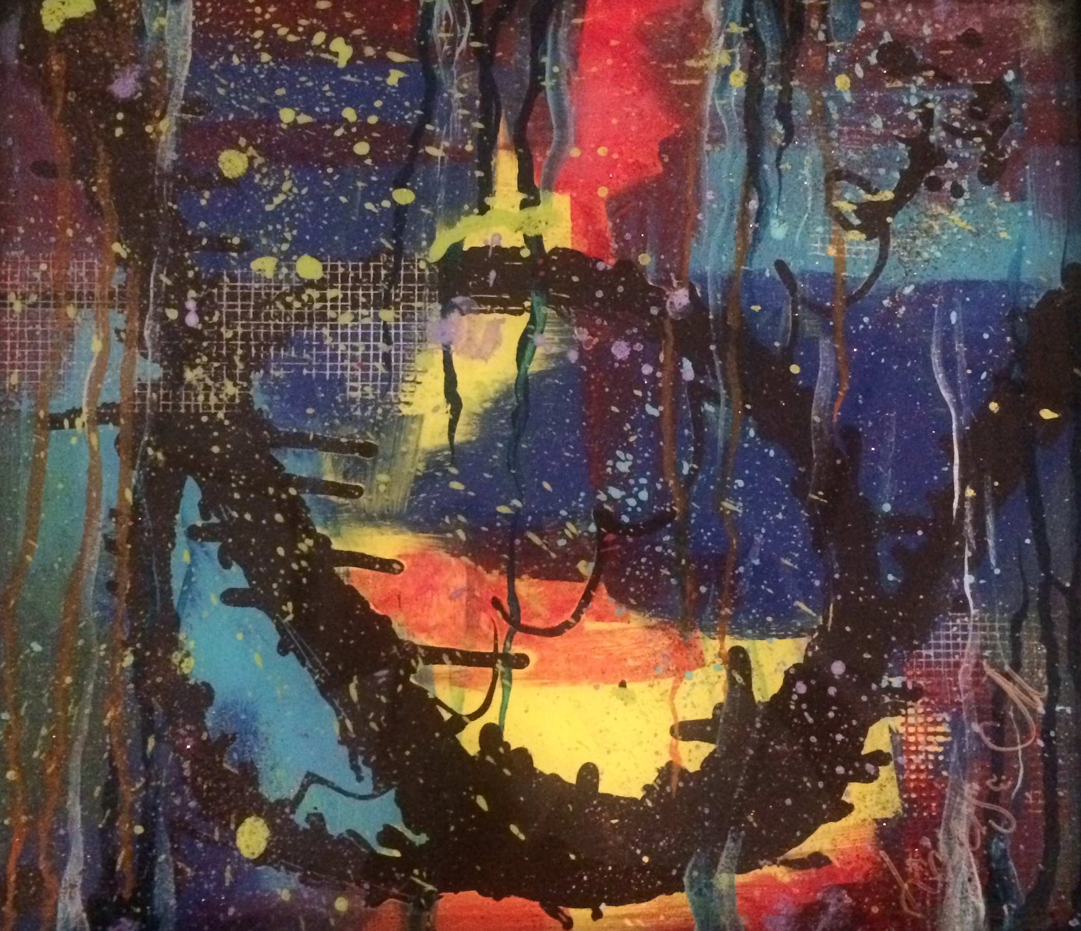 LOOP I -12X12 ON GLASS. SOLD