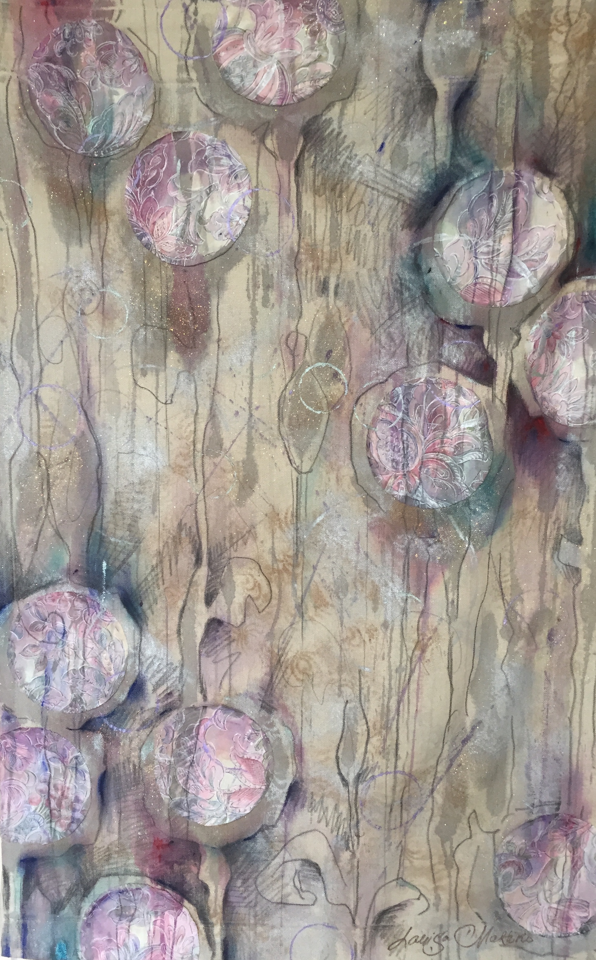 Romance I-42X27 Tapestry on Linen. Available