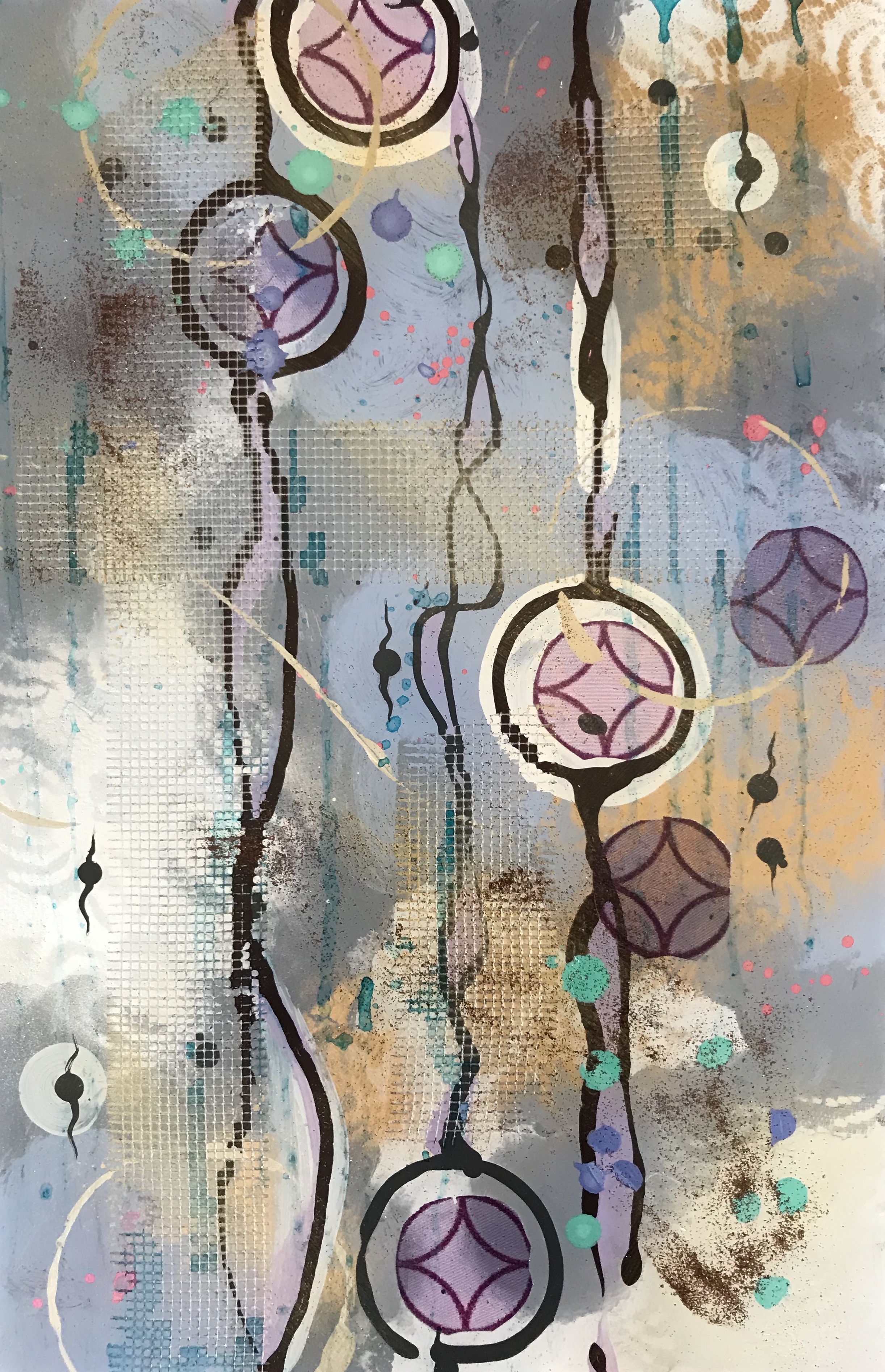 Flow V - 11X17 on Glass. Available