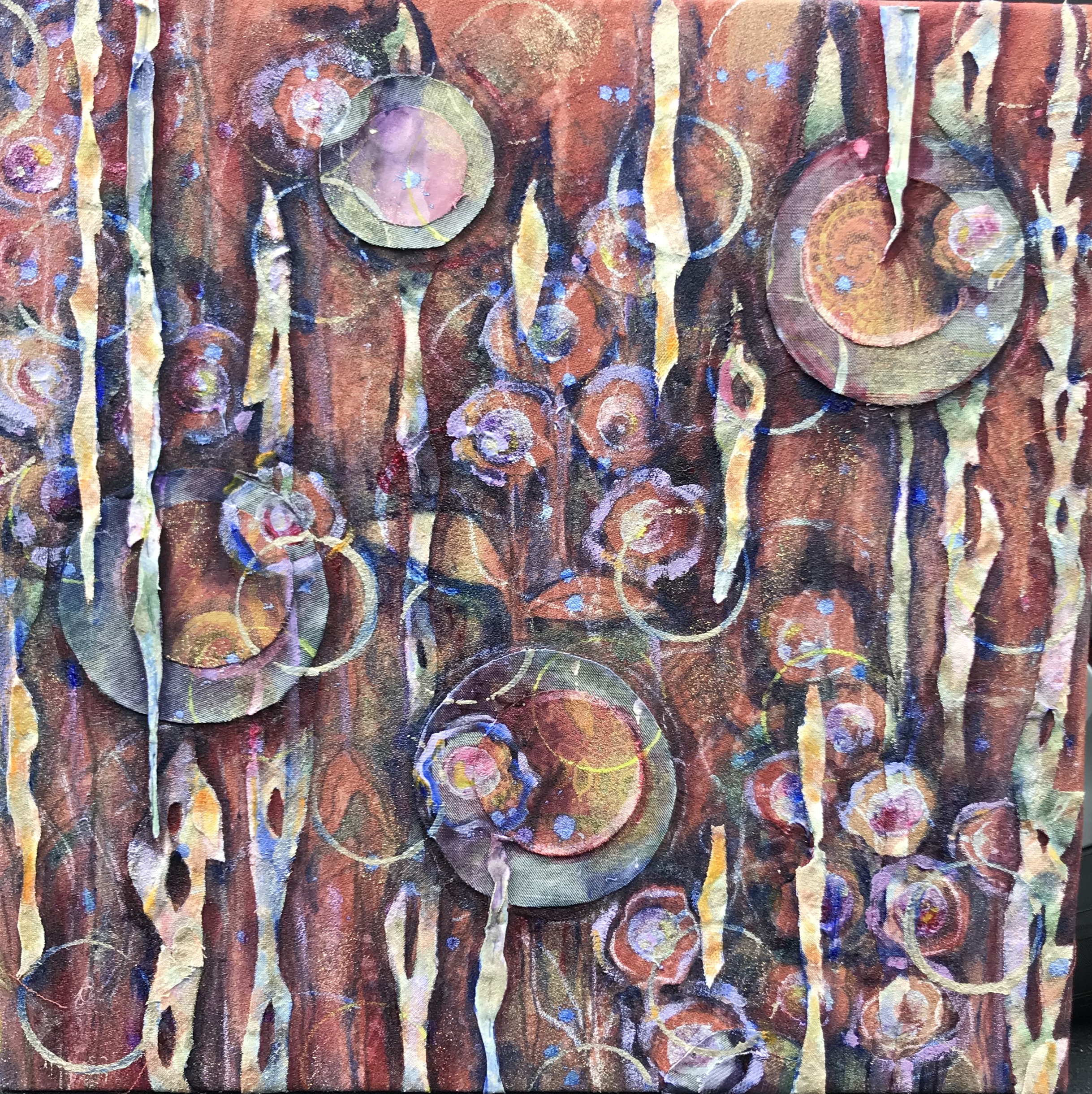 SECRET GARDEN-AMBER I-24X24. AVAILABLE