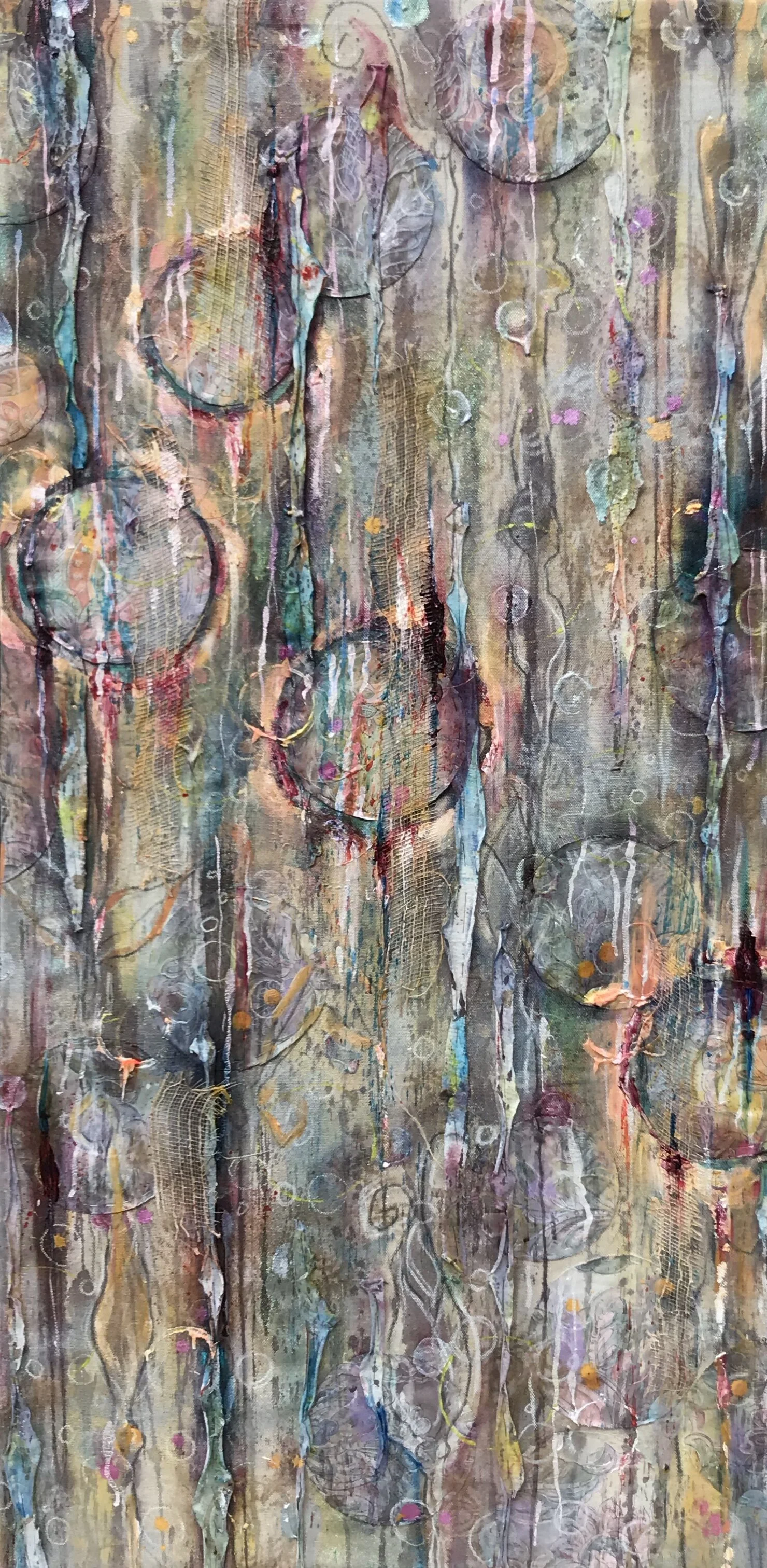 Romance II-24x48 Painting on Fabric. Available