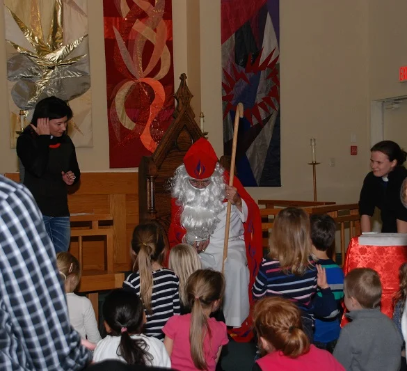  st. nicholas visits messy church at st. andrew's, okanagan mission